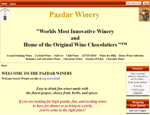 Tablet Screenshot of pazdarwinery.com